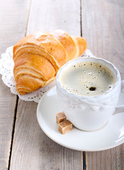 Coffee and croissant
