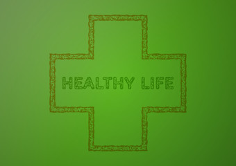 stamp with healthy life
