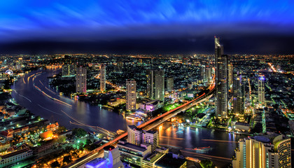 Bangkok city at dusk