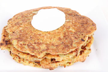 Potato Pancakes with cream