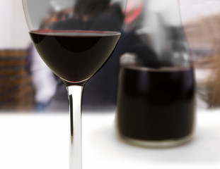 Glass of red wine