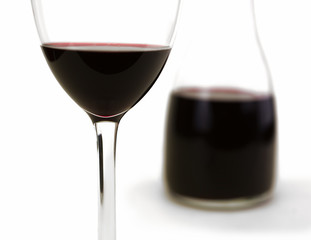 Glass of red wine