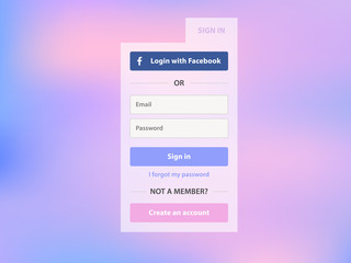 Vector login form