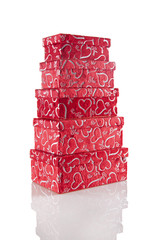 red gift boxes