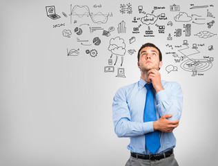 thinking business man