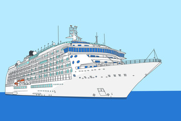 Naklejka premium cruise liner vector