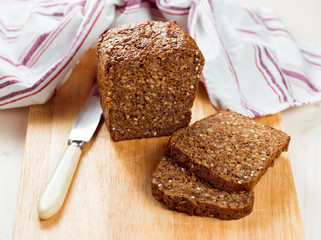 Slices of organic bread