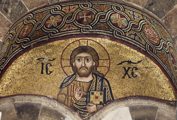 Christ.Mosaic of Ossios Loukas Monastery.Greece.