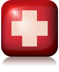 White cross on a red.