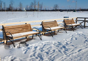 Benches on the embankment
