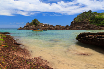 Peaceful cove of the Beach Ferradurinha in Búzios, Brazil
