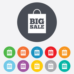 Big sale bag sign icon. Special offer symbol.