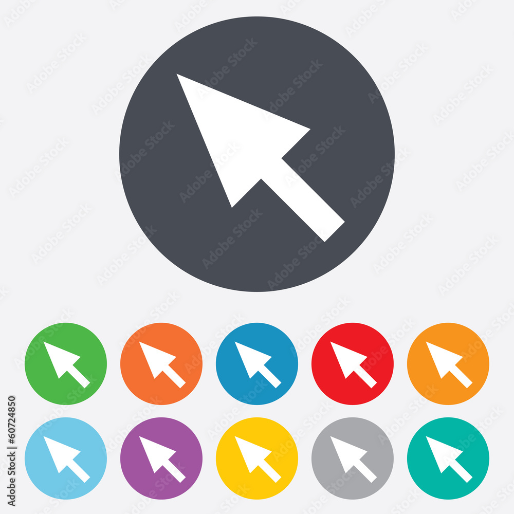 Poster mouse cursor sign icon. pointer symbol.