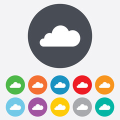 Cloud sign icon. Data storage symbol.