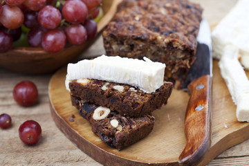 Homemade fruit and nut cake