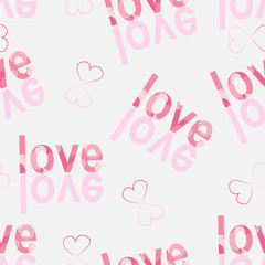 Seamless  heart pattern on paper texture.