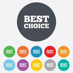 Best choice sign icon. Special offer symbol.