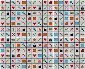 Phone icons mosaic