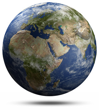 Earth globe - Africa, Europe and Asia