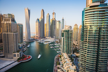 Dubai Marina, Zjednoczone Emiraty Arabskie - obrazy, fototapety, plakaty