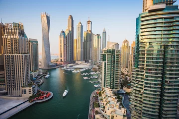 Tuinposter Dubai Dubai jachthaven. VAE