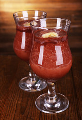 Cocktails with banana and chocolate