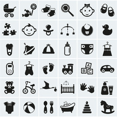 Baby icons set. Vector illustration. - 60728889