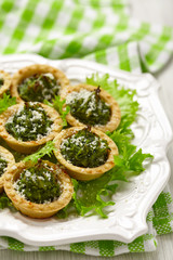 Green christmas vegetables tree appetizer