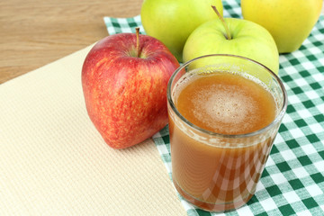 Healthy fresh juice of apples close up