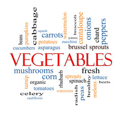 Fototapeta premium Vegetables Word Cloud Concept