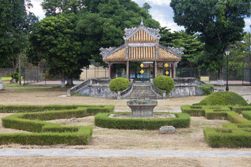 Fototapeta premium Complex of a Citadel in Hue, Vietnam. 
