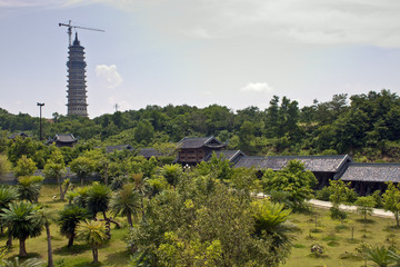 Highest pagoda in Vietnam in Bai Dinh temple 