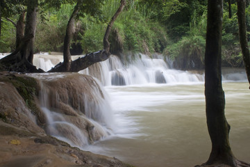 Tat Kuang Si waterfall in Laos