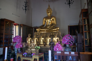 Buddha statue in a complex of temple Wat Pho, Bangkok, Thailand