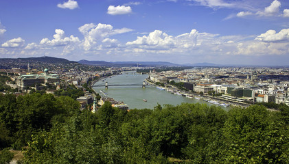 Obraz premium Aerial view of Budapest, Hungary