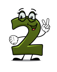 Number two cartoon image