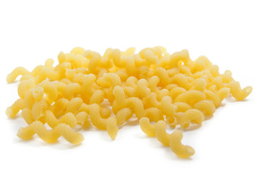 italian pasta portion isolated on white background