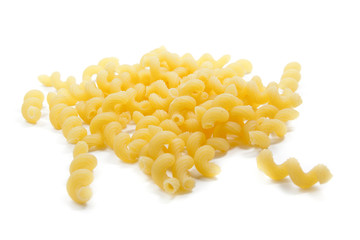 italian pasta portion isolated on white background