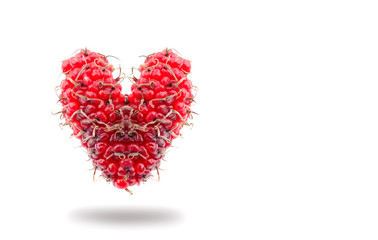 heart mulberry isolated on white background