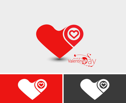 Valentine Day Heart Design.