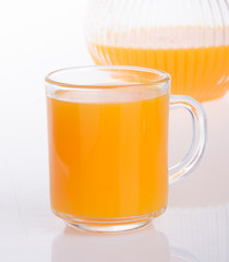 orange juice on a background