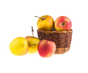 Apples, isolated on a white background.
