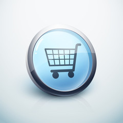 icône bouton internet achat panier