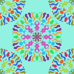 Abstract Round Seamless Pattern