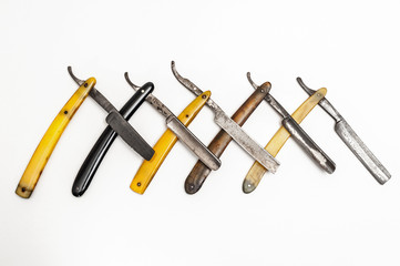 Five rusty razors