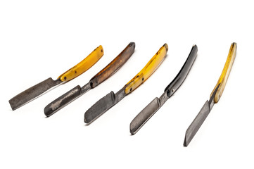 Five rusty razors