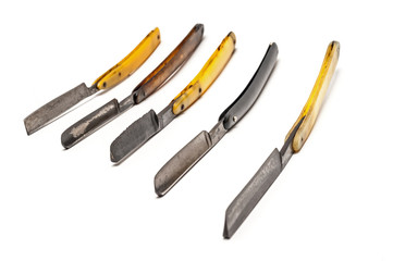 Five rusty razors