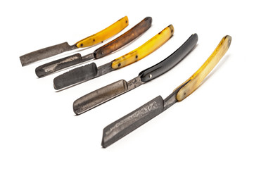 Five rusty razors