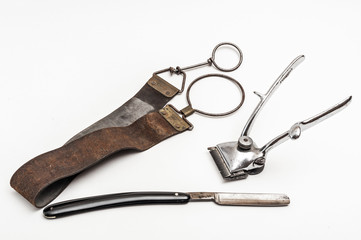 Vintage barber tools