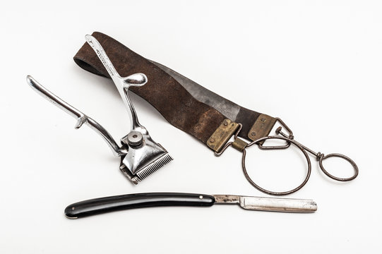 Vintage barber tools